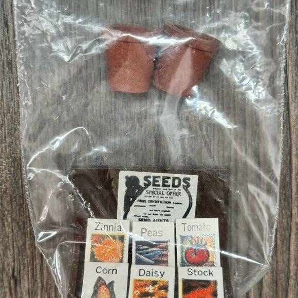 NEW Vintage Dollhouse Seeds Mini Seed Starter Kit with Pots Variety Pack - Picture 3 of 6